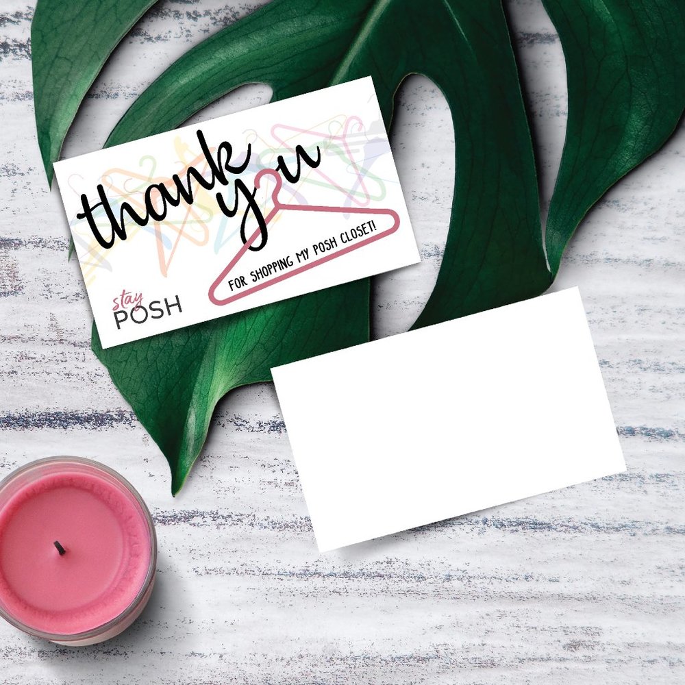 Posh Hanger Thank You Cards - Small (50) - Picture 2 of 4